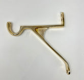 UNLACQUERED Chunky Brass or Iron solid Hanging Hook Bracket